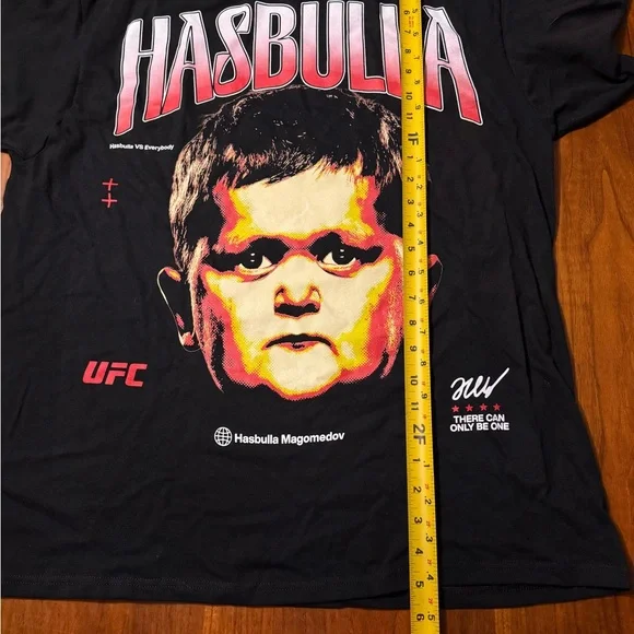 UFC Mens Black and Red Hasbulla T-Shirt - Picture 5 of 7